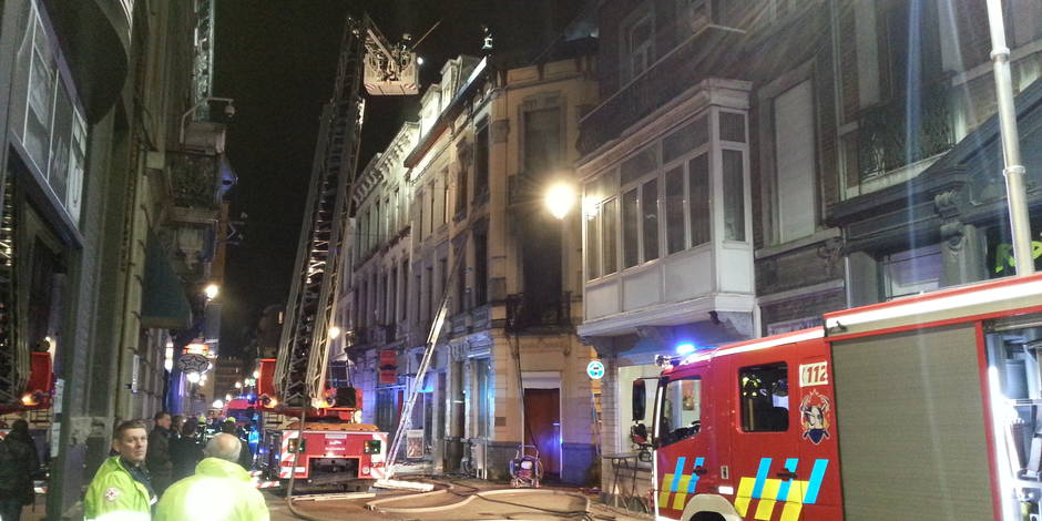 Un important incendie s'est déclaré dans le centre de Liège (PHOTOS)